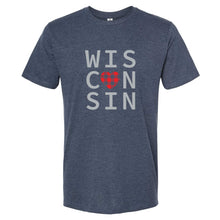 Buffalo Plaid Heart Wisconsin T-Shirt