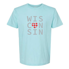 Buffalo Plaid Heart Wisconsin T-Shirt