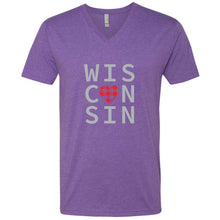 Buffalo Plaid Heart Wisconsin V-Neck T-Shirt