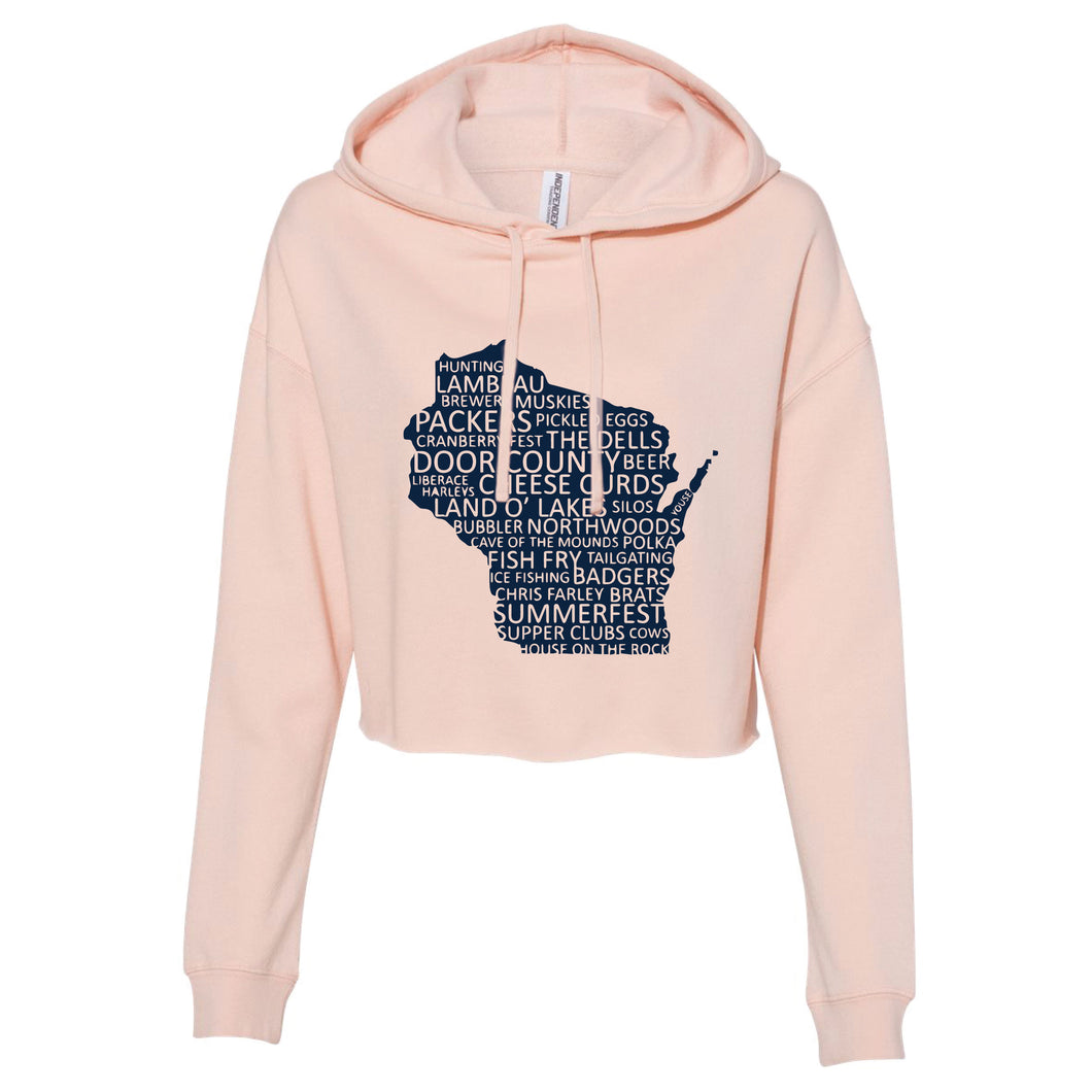 Wisconsin Everything Cropped Hoodie