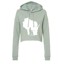 Ice Fishing Wisconsin Cropped Hoodie