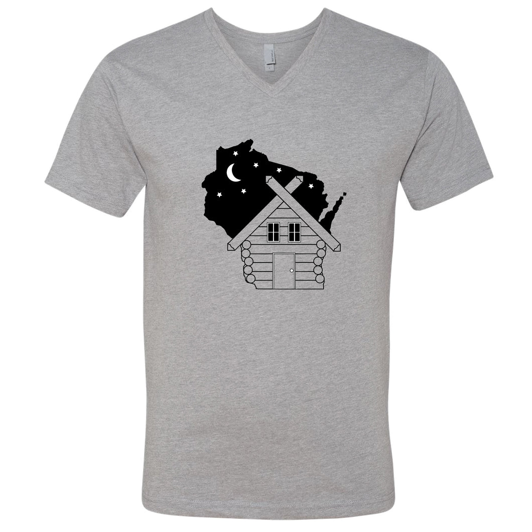 Wisconsin Cabin V-Neck T-Shirt