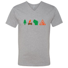Camping Wisconsin V-Neck T-Shirt