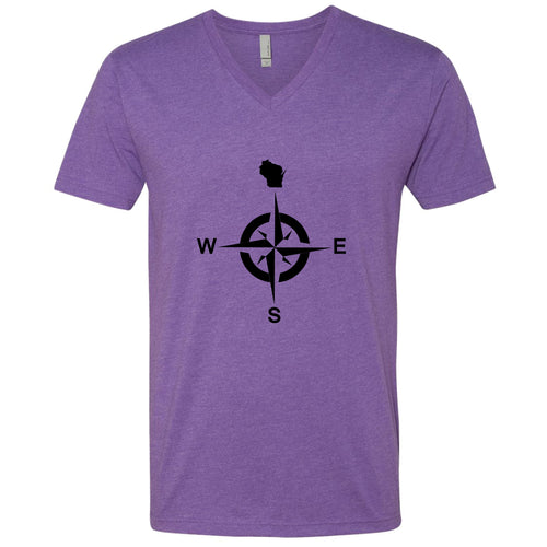 Up North Compass Wisconsin V-Neck T-Shirt