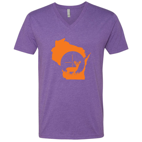 Deer Crosshairs Wisconsin V-Neck T-Shirt