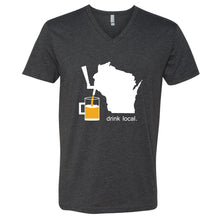 Drink Local Wisconsin V-Neck T-Shirt
