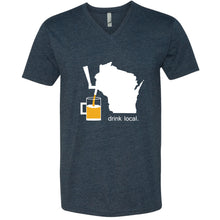 Drink Local Wisconsin V-Neck T-Shirt