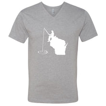 Fishing Wisconsin V-Neck T-Shirt