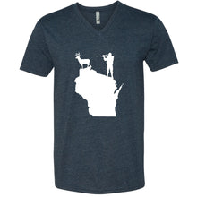 Deer Hunting Wisconsin V-Neck T-Shirt