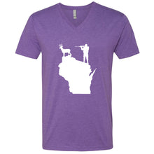 Deer Hunting Wisconsin V-Neck T-Shirt