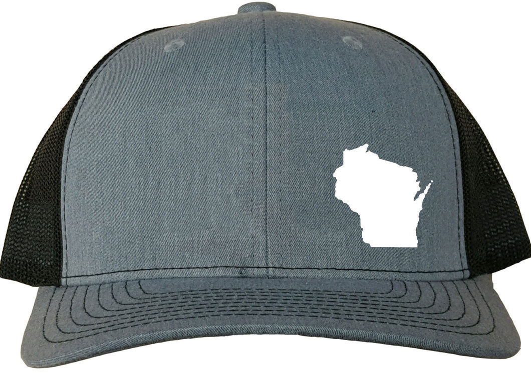 Wisconsin Snapback Hat - Grey/Black