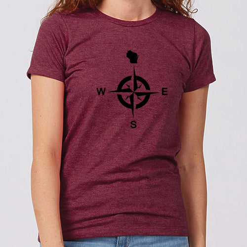 Women's Up North Compass Wisconsin T-Shirt